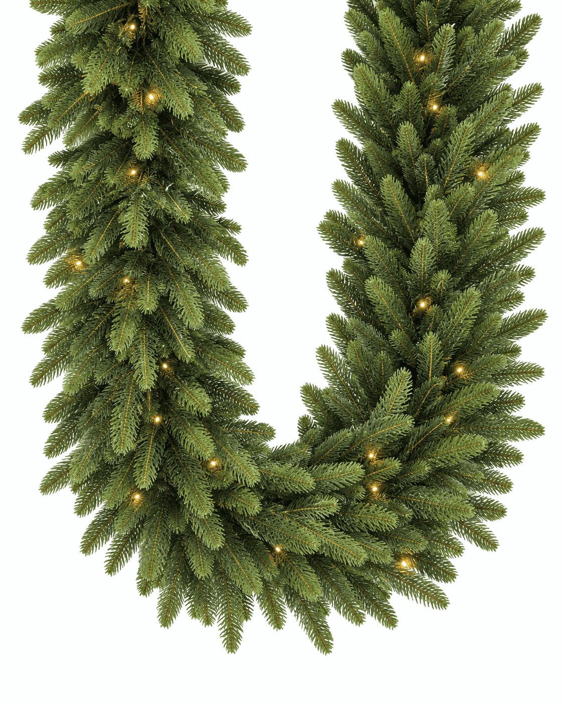 Guirlande de Noël lumineuse en sapin artificiel Alpea - Vert