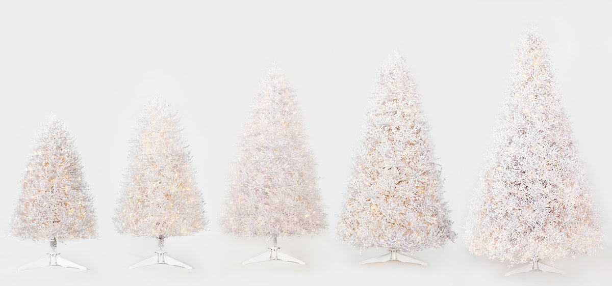 Sapin de Noël artificiel lumineux Arvela - Blanc