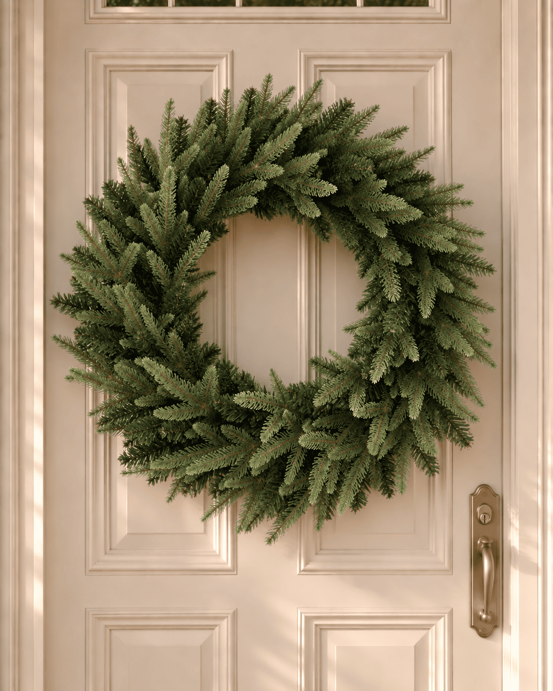 Couronne de Noël en sapin artificiel Elvara - Vert