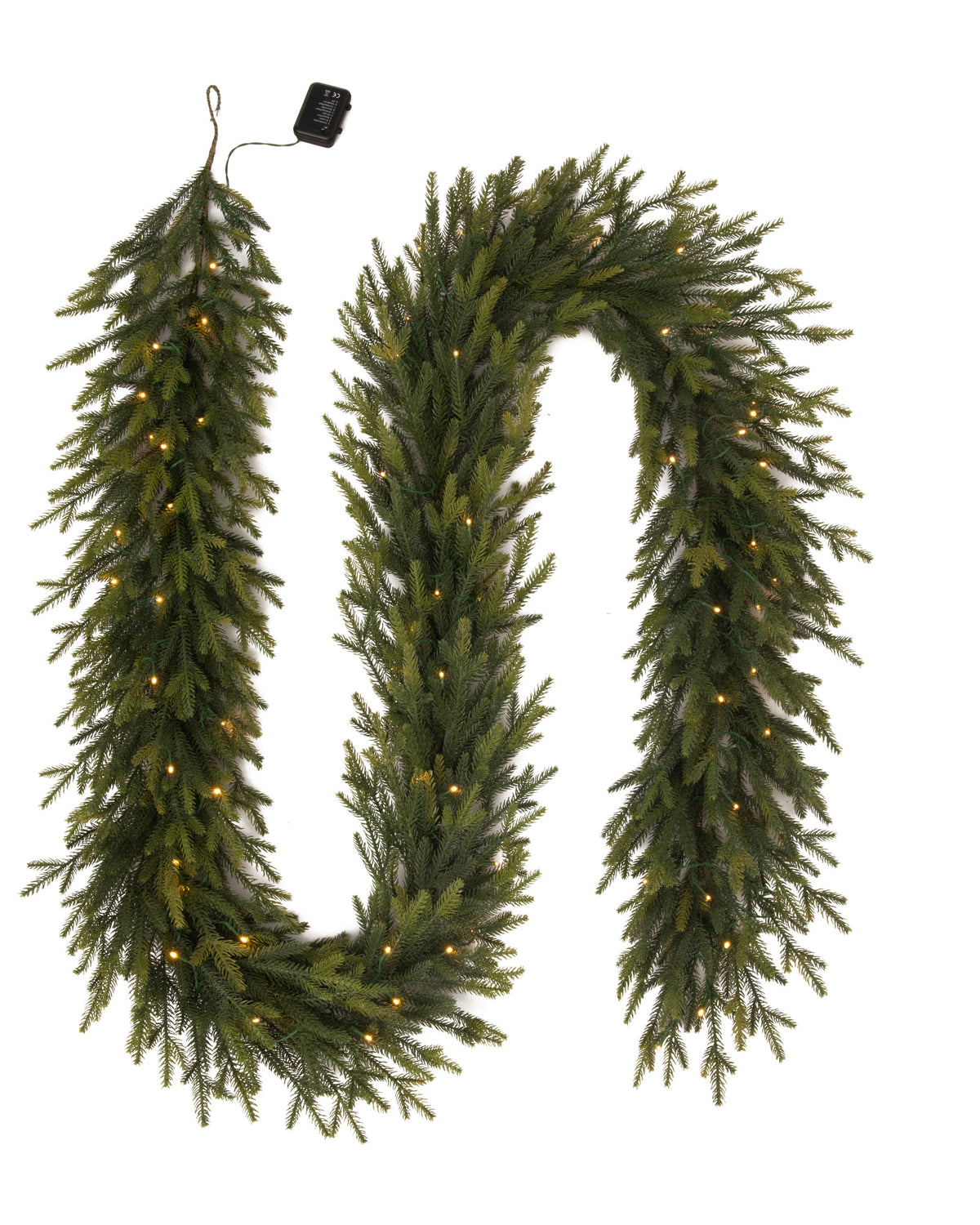 Guirlande de Noël lumineuse en sapin artificiel Montara - Vert