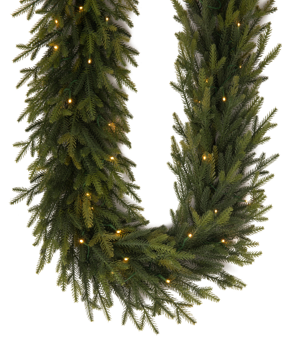 Guirlande de Noël lumineuse en sapin artificiel Montara - Vert