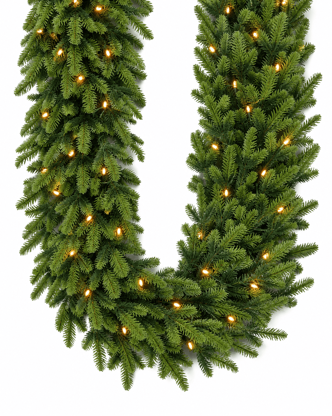 Guirlande de Noël lumineuse en sapin artificiel Norwald - Vert