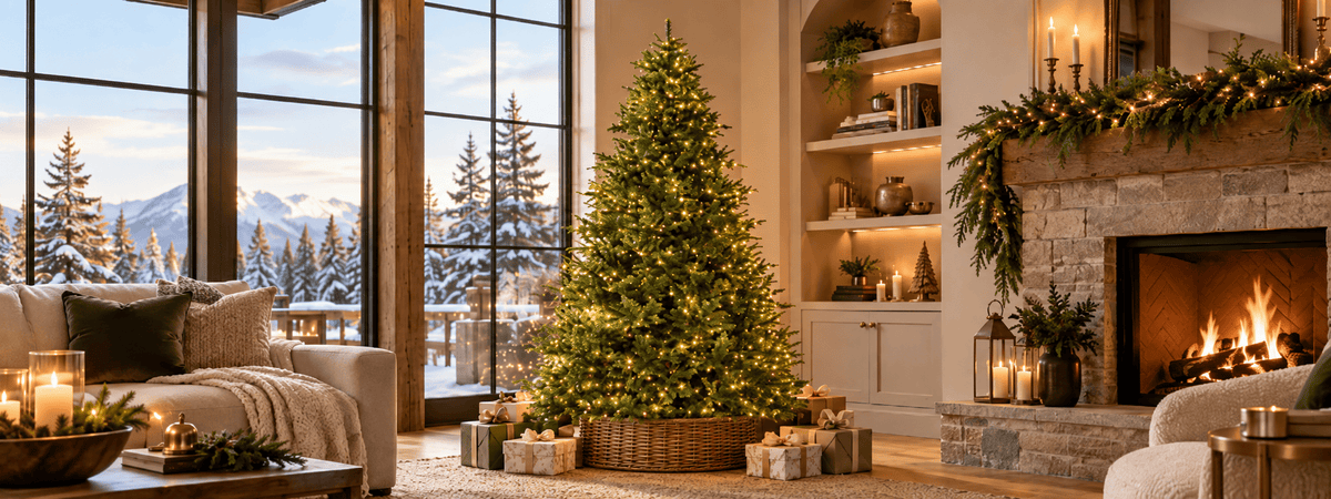 Sapins illuminés