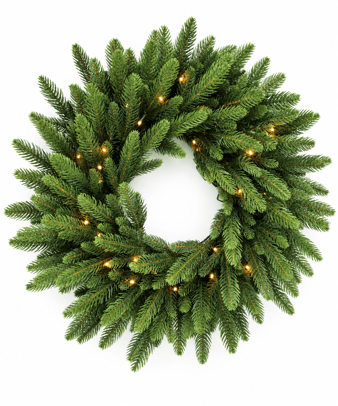 Couronne de Noël lumineuse en sapin artificiel Alpea - Vert