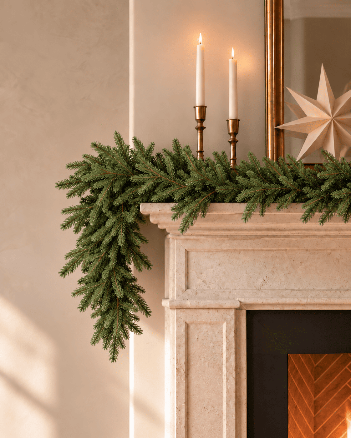 Guirlande de Noël en sapin artificiel Elvara - Vert