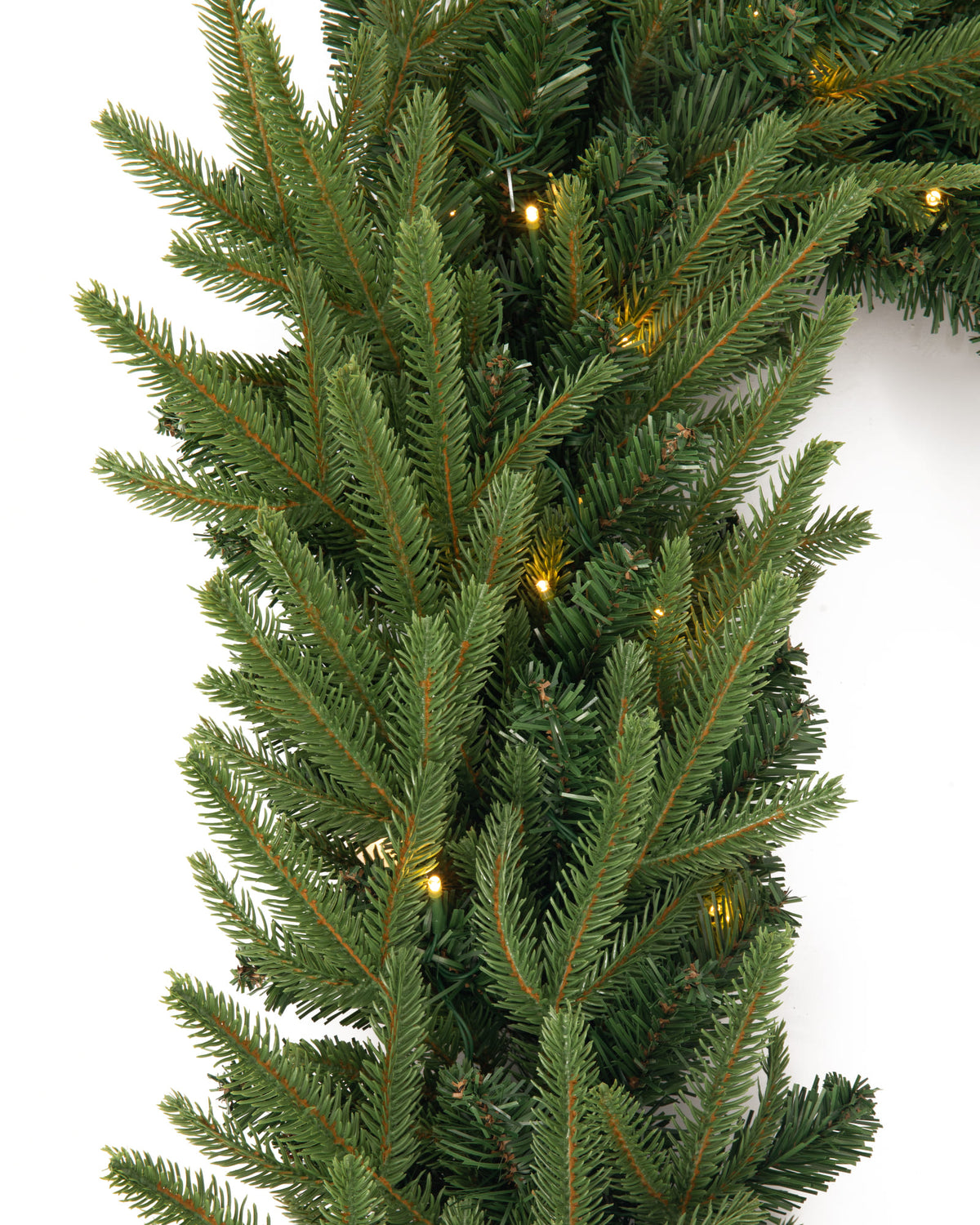Guirlande de Noël lumineuse en sapin artificiel Elvara - Vert