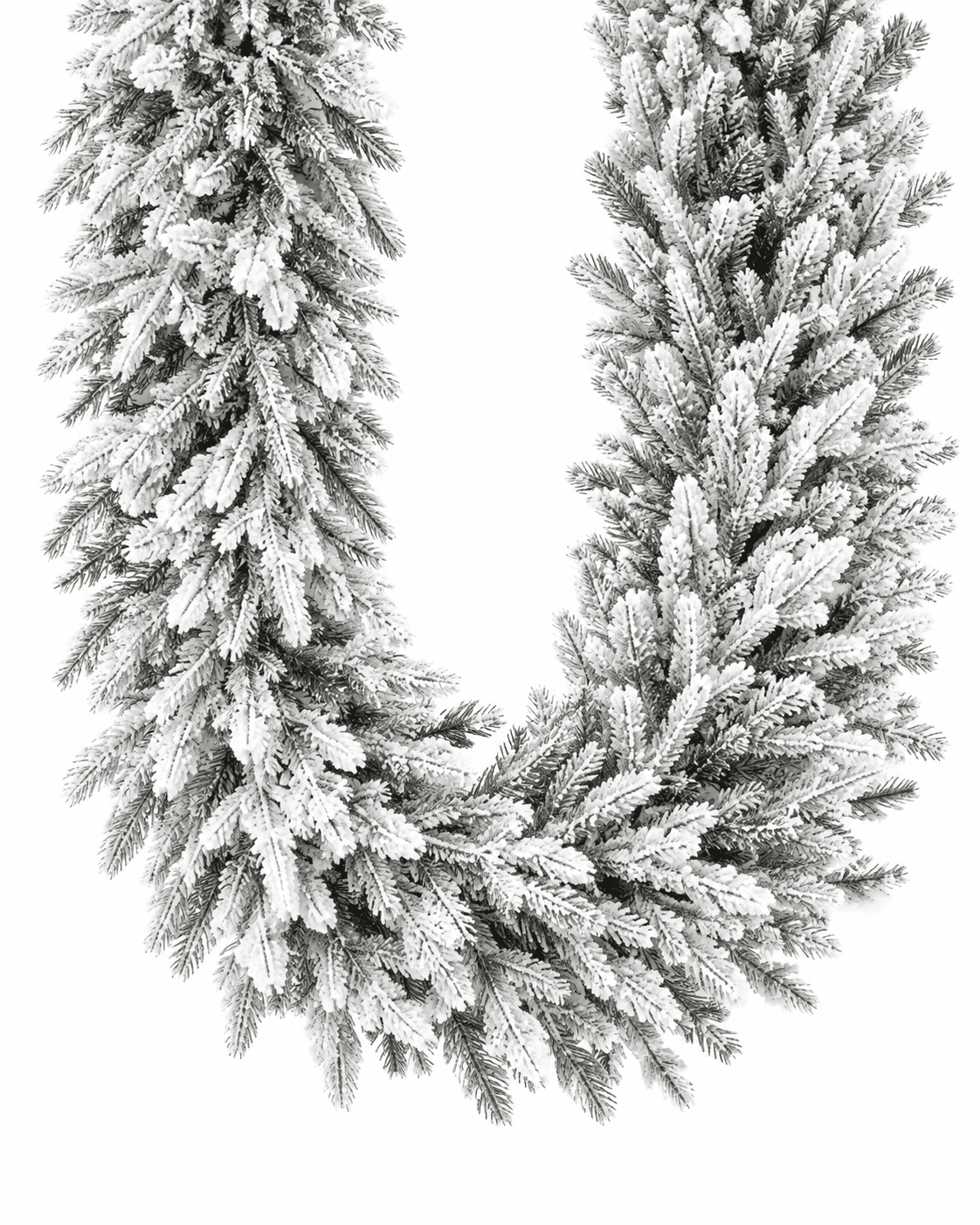 Guirlande de Noël en sapin artificiel Montara - Vert enneigé