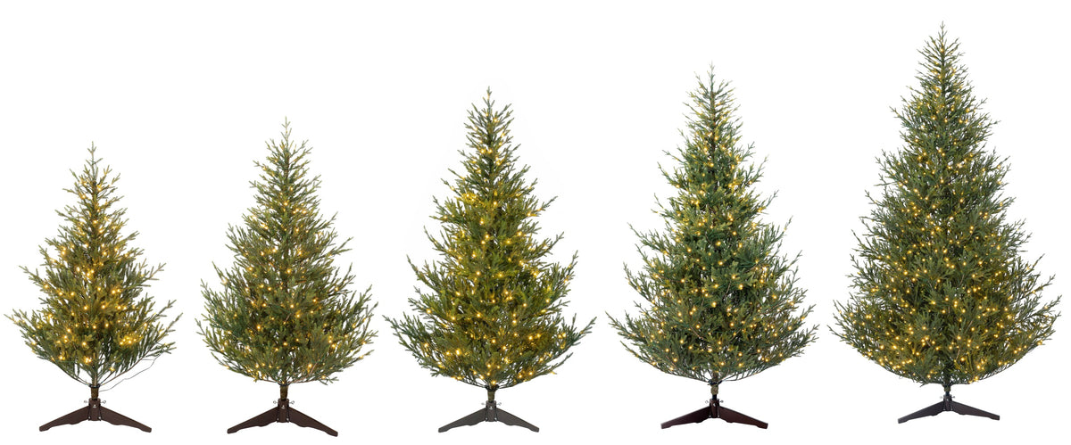 Sapin de Noël artificiel lumineux Montara - Vert