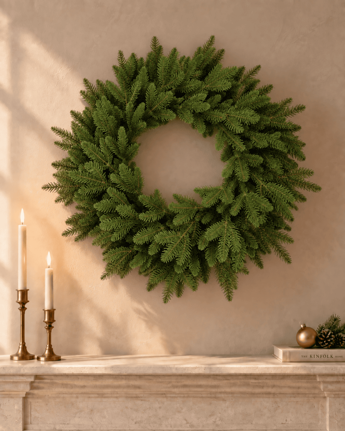Couronne de Noël en sapin artificiel Norwald - Vert