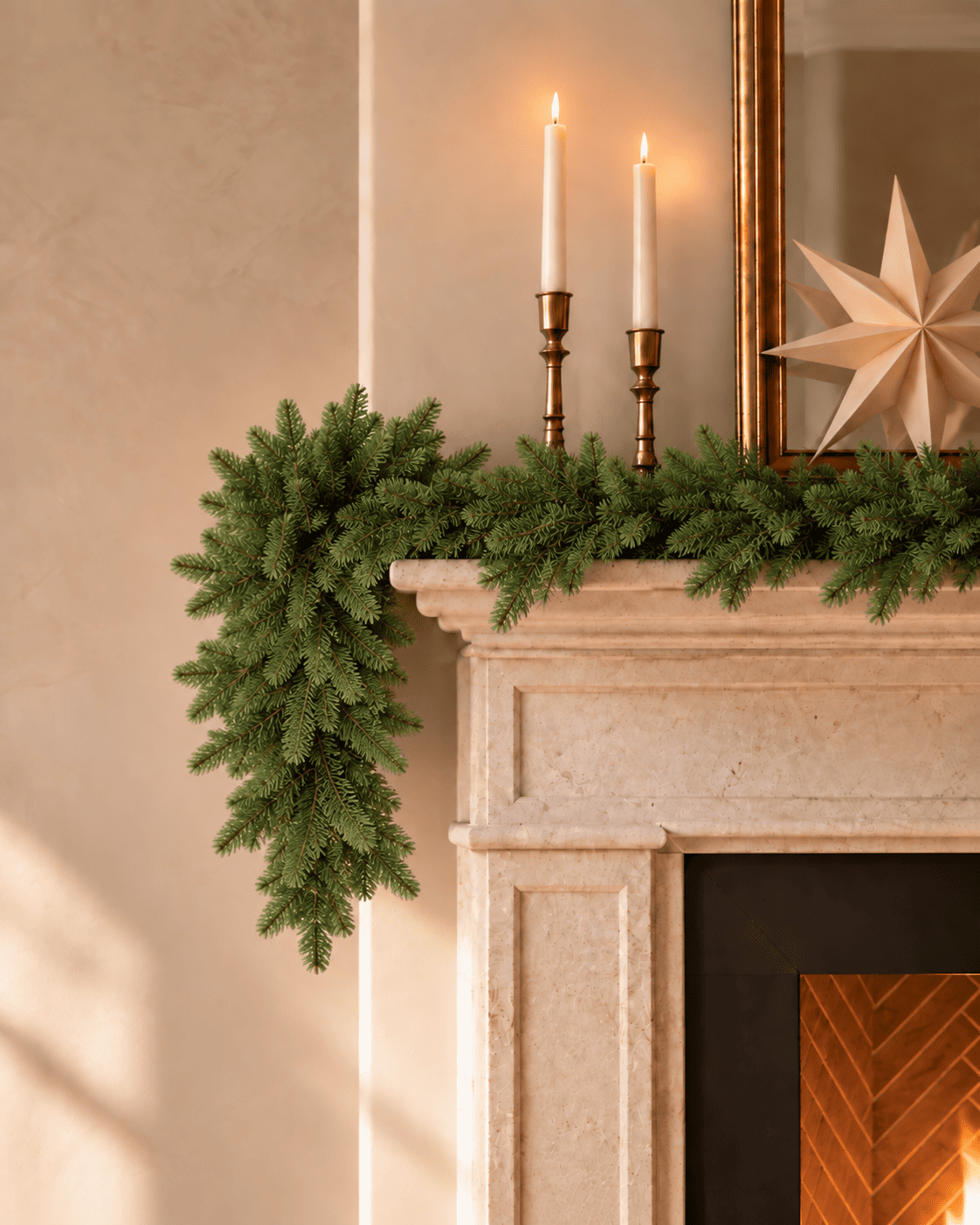 Guirlande de Noël en sapin artificiel Norwald - Vert