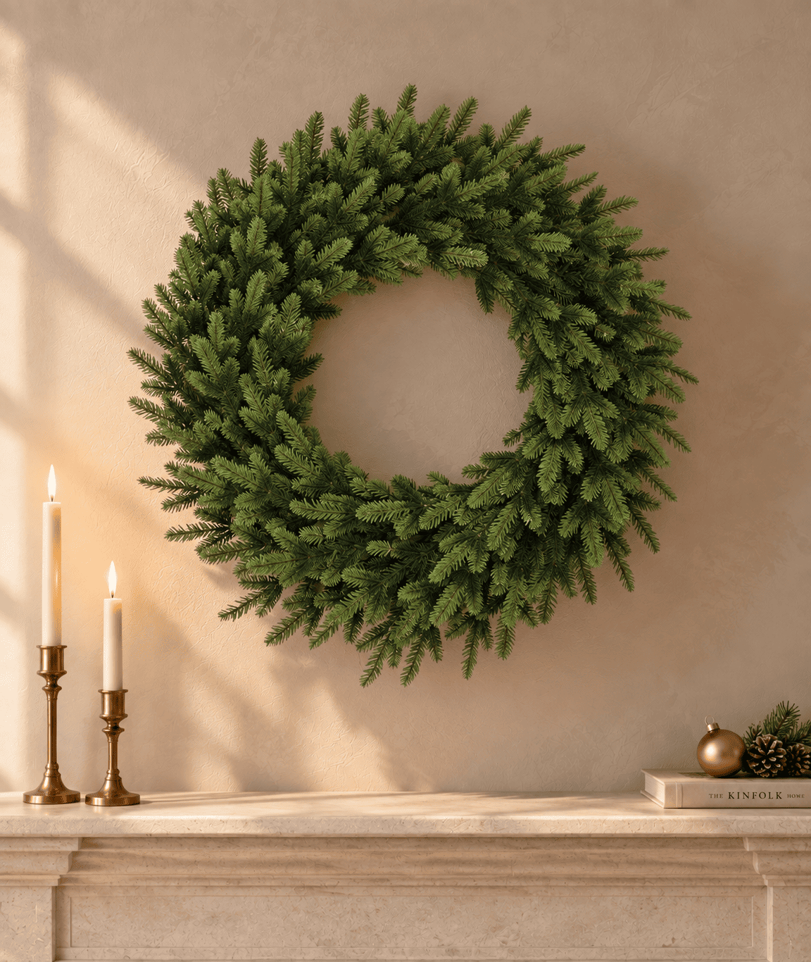 Couronne de Noël en sapin artificiel Valtera - Vert