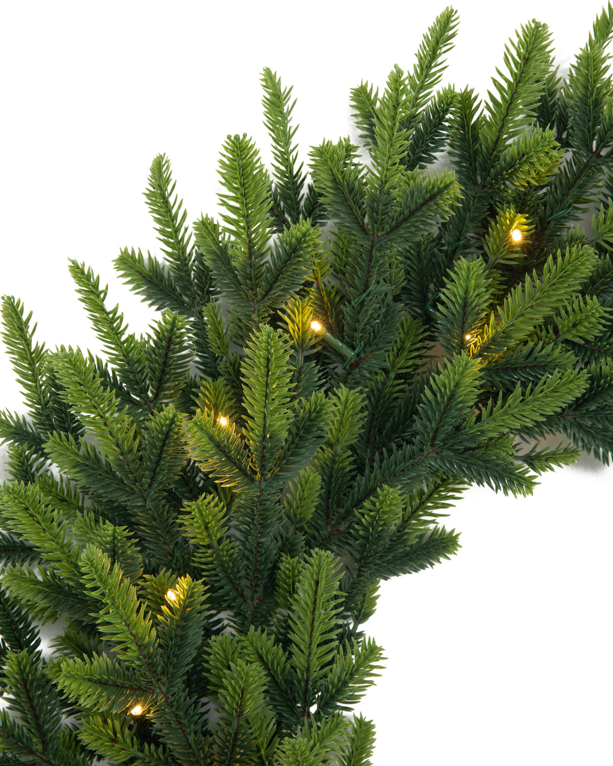 Couronne de Noël lumineuse en sapin artificiel Valtera - Vert