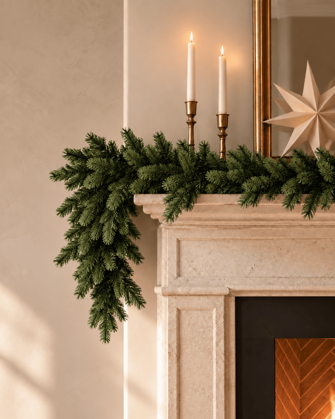 Guirlande de Noël en sapin artificiel Valtera - Vert